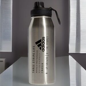 adidas 1 Liter (32 oz) Metal Water Bottle, Hot/Cold Double-Walled Insulated